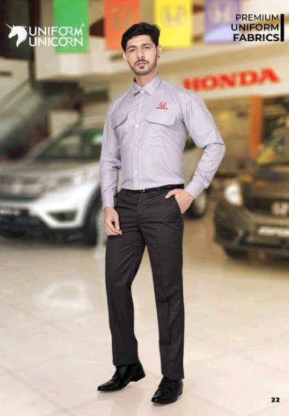 Honda Sales Manager Staff Uniform With Grey Shirt And Black Pant Color  Manufacturers,Suppliers, Exporters in Surat